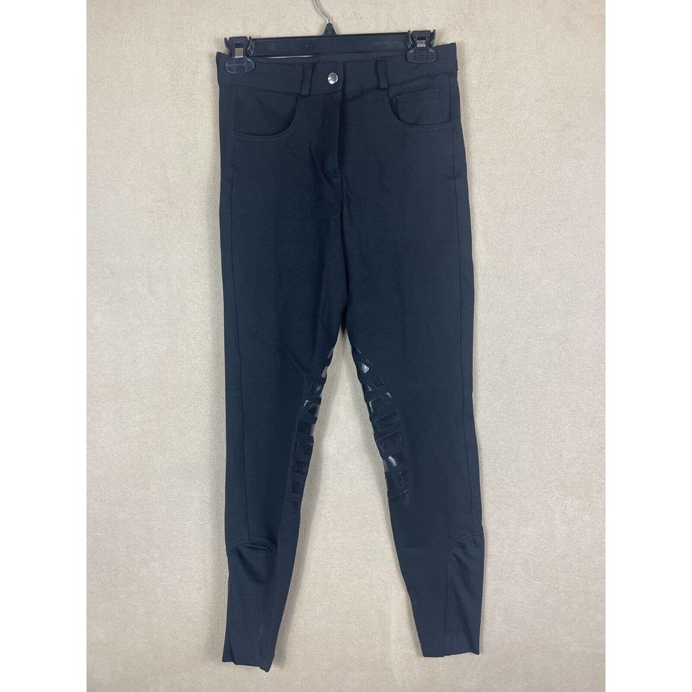 HR Farm Horseback Riding Pants Womens 26 Black Stretch Reinforced Support